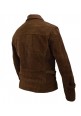 Boy's ALLIED BRAD PITT BROWN SUEDE LEATHER JACKET